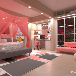 floorplans décoration chambre à coucher eclairage 3d