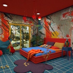 floorplans mobílias decoração quarto iluminação 3d