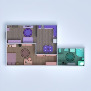 floorplans apartamento mobílias decoração banheiro quarto quarto cozinha 3d