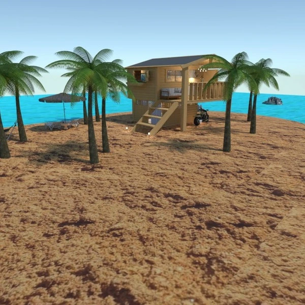 floor plans 公寓 露台 家具 厨房 景观 3d