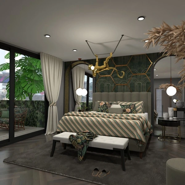 floor plans apartamento mobílias decoração quarto iluminação 3d
