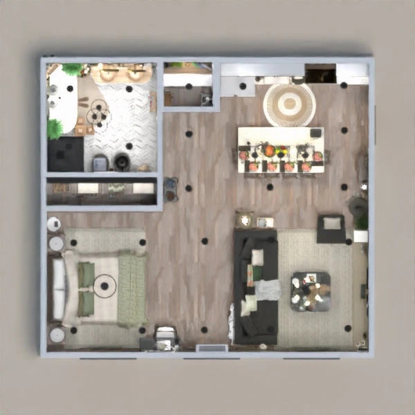 floor plans butas vonia miegamasis svetainė virtuvė 3d