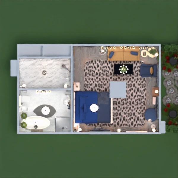 floor plans 露台 储物室 3d