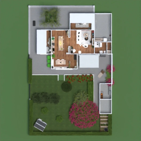 floor plans garažas virtuvė vonia namų apyvoka 3d