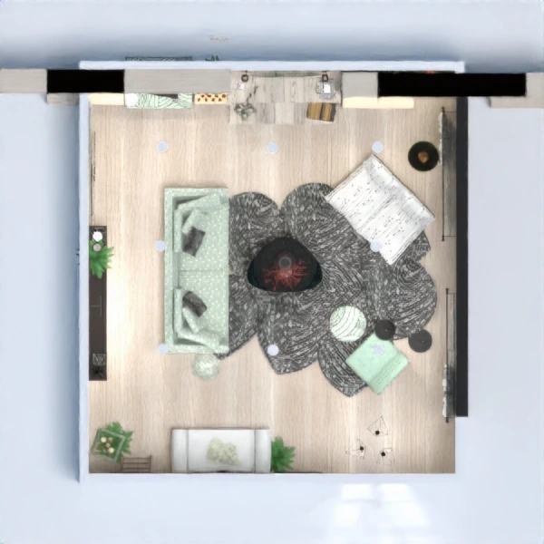 floor plans baldai dekoras svetainė apšvietimas renovacija 3d