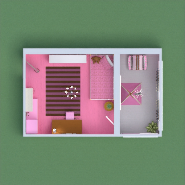 The cutest girl's bedroom ever! Filled with pinks, golds, and silvers, this bedroom and balcony is perfect.