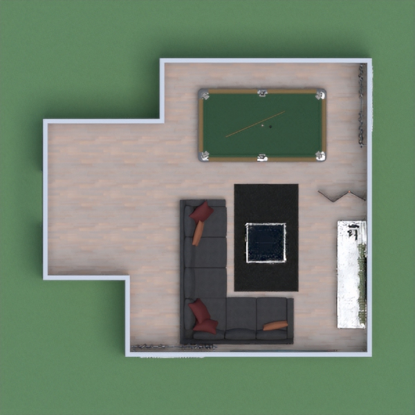 A nice entertaining area with a tv for the kids and a pool table for the dads or the kids. So it is a nice place for all to come home and relax all together
